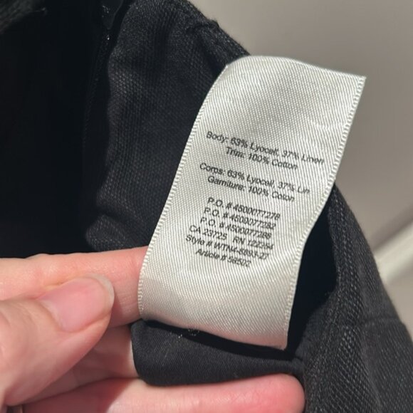 ARITZIA WILFRED Brax linen black jumpsuit 4 - Picture 9 of 11